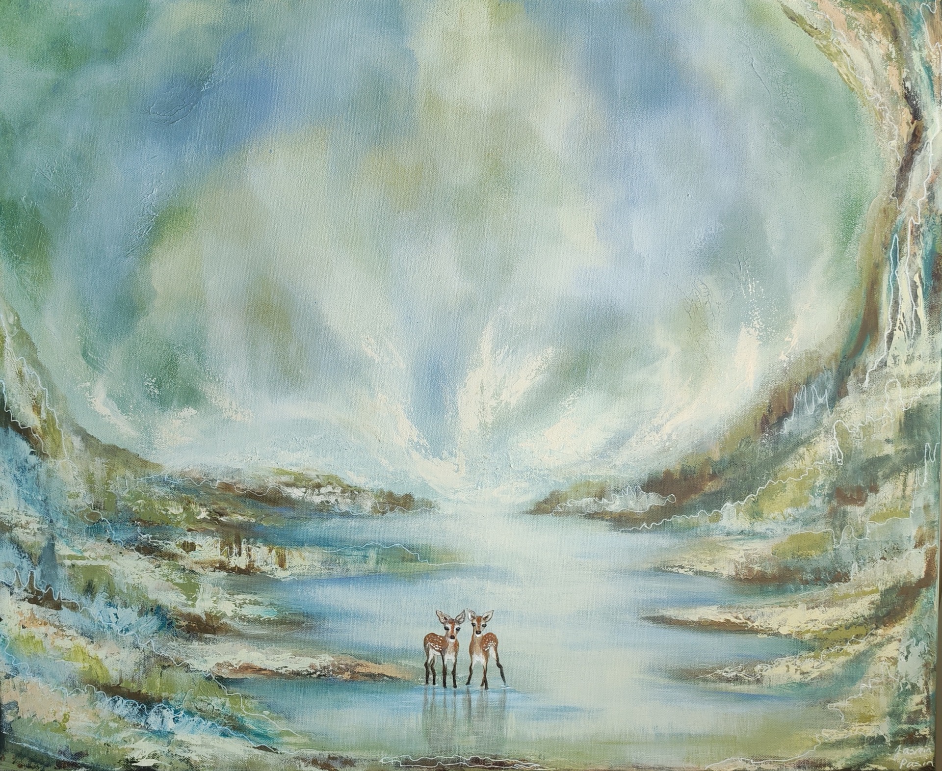 "Where they can't hurt us" 2026 akryylimaalaus